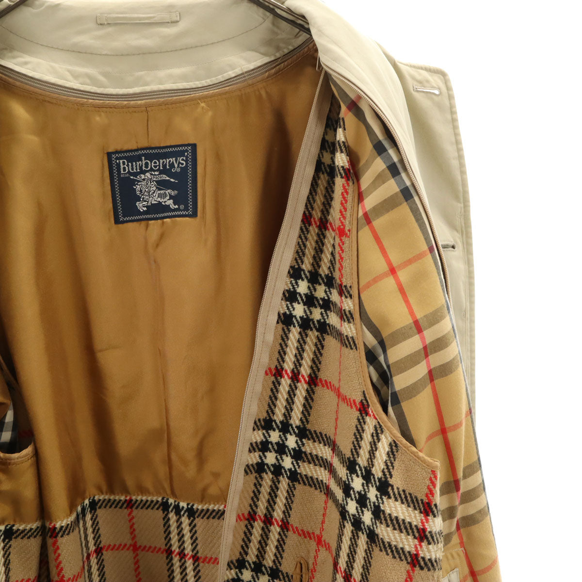 Burberrys バーバリーズ 80s 90s オールド ステンカラーコート 96-180 グレージュ ライナー付き メンズ