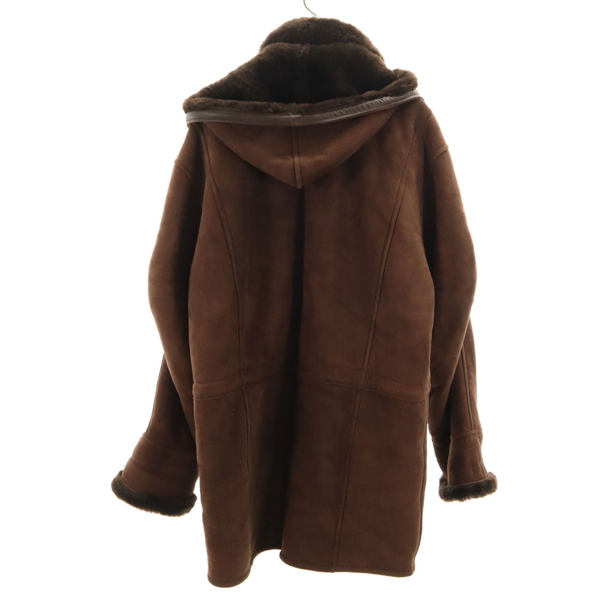 Pellini オーストラリア製 ダッフル 毛皮コート L ブラウン レディース