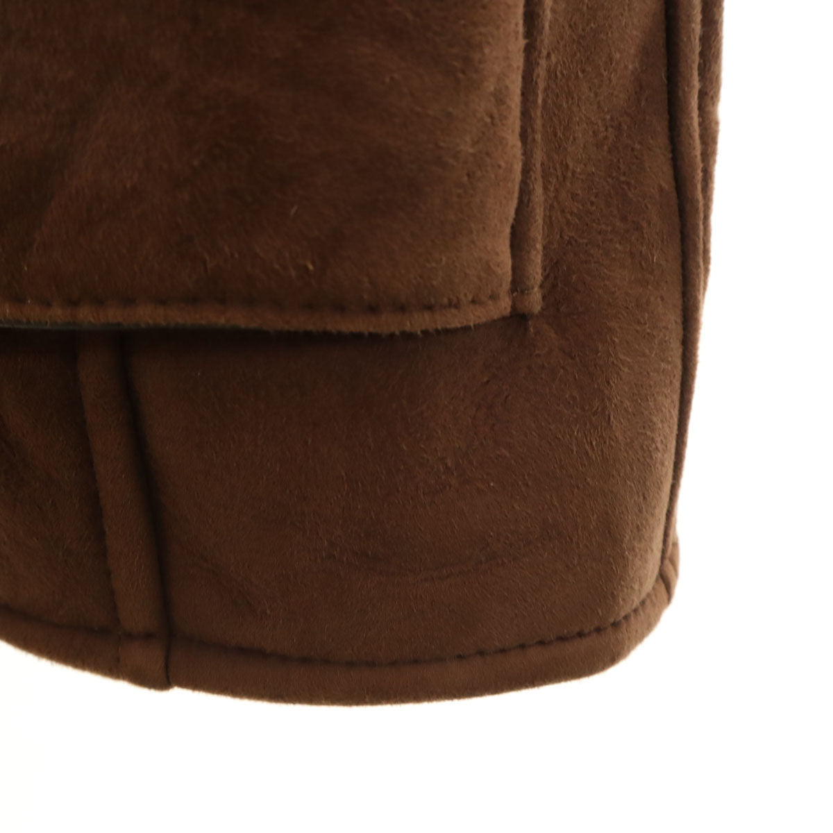 Pellini オーストラリア製 ダッフル 毛皮コート L ブラウン レディース