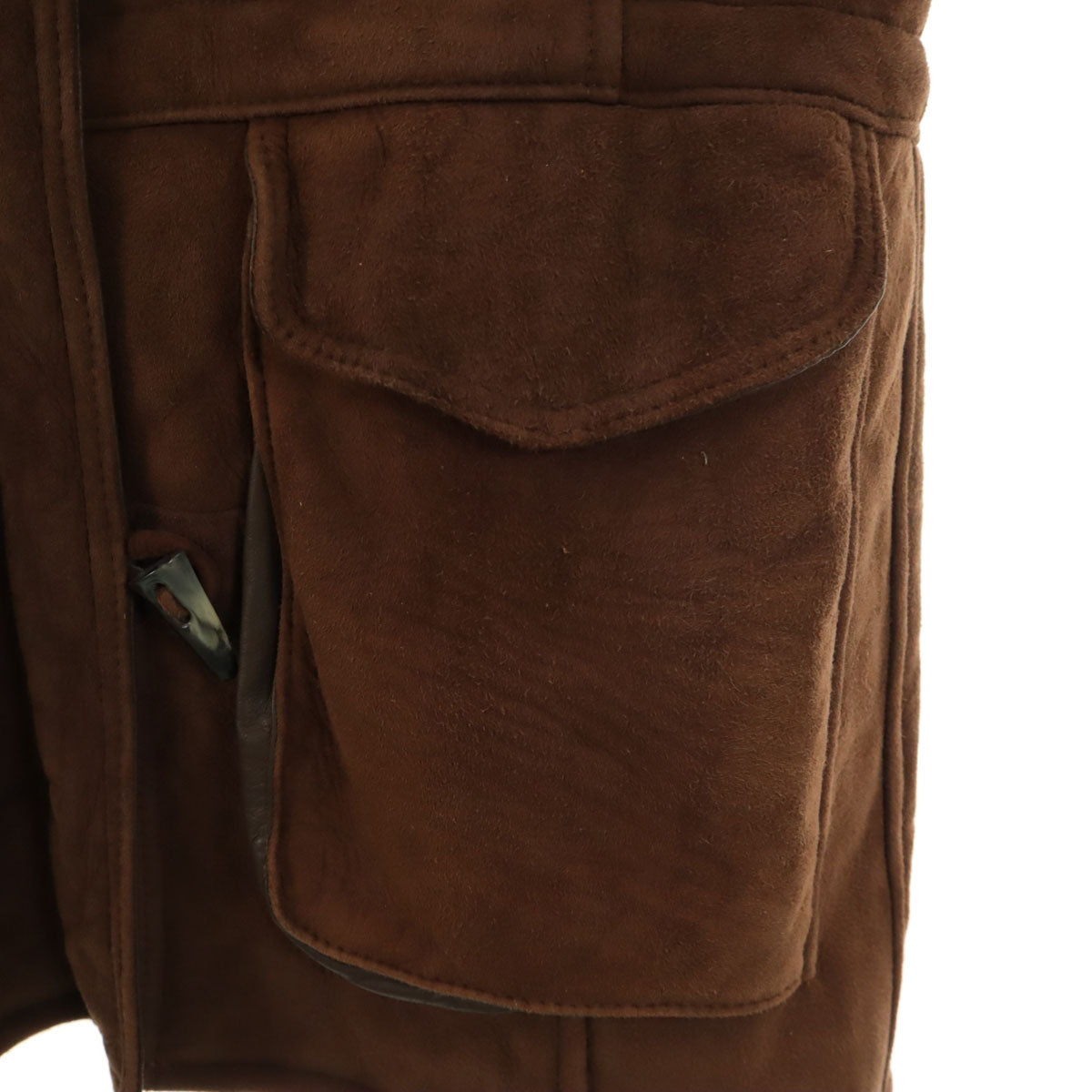 Pellini オーストラリア製 ダッフル 毛皮コート L ブラウン レディース