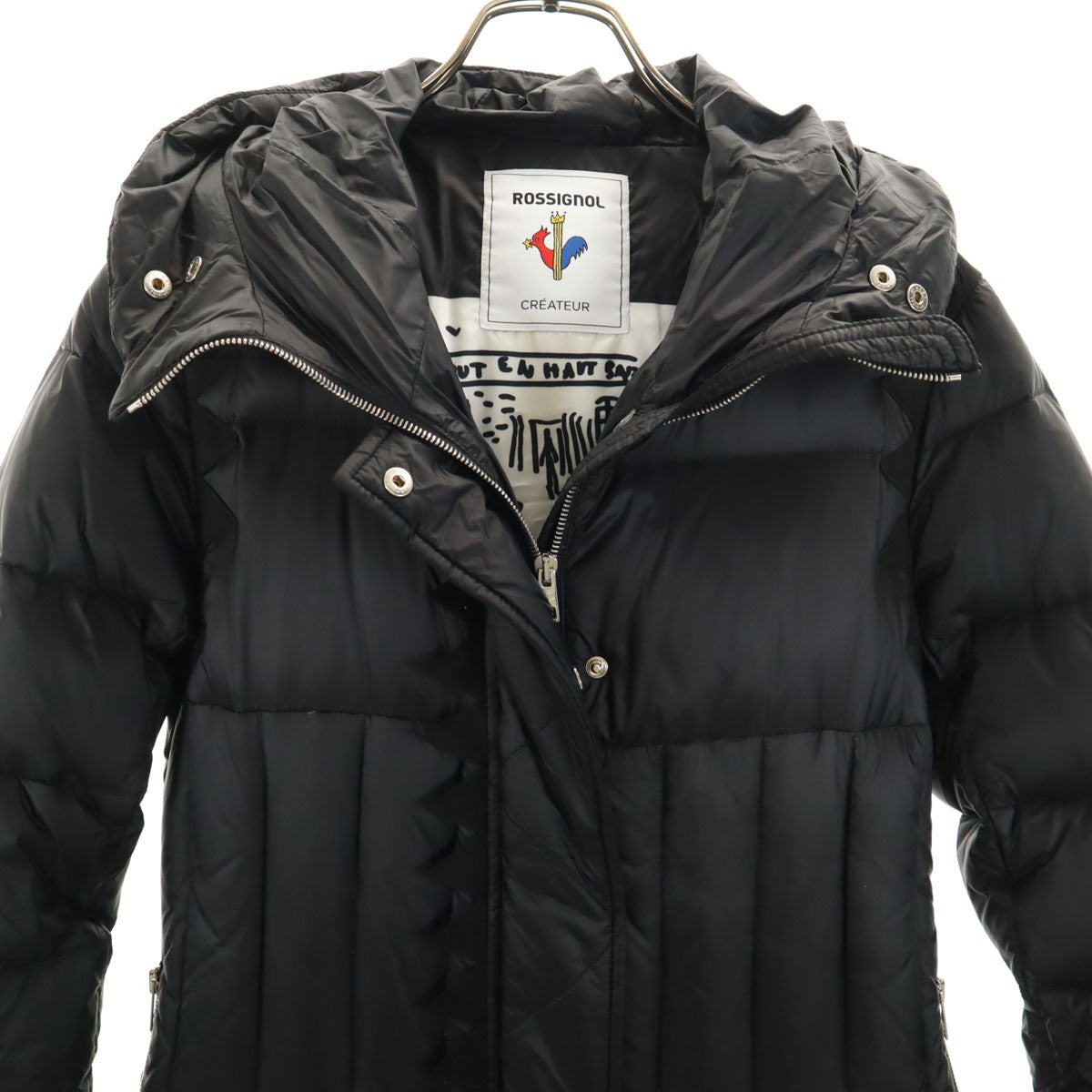 ROSSIGNOL ロシニョール イタリア製 ダウンコート M ブラック レディース