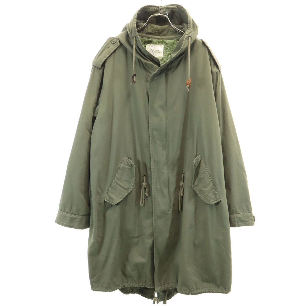 HOUSTON ヒューストン モッズコート XS カーキ ライナー付き メンズ