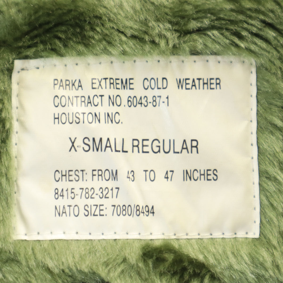 HOUSTON ヒューストン モッズコート XS カーキ ライナー付き メンズ