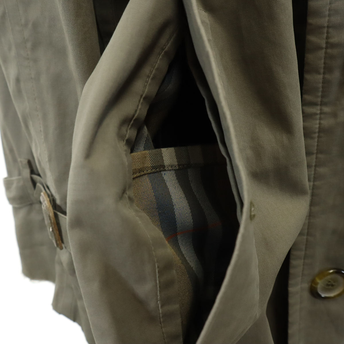 Burberrys バーバリーズ 80s 90s オールド トレンチコート 44 オリーブ系 ライナー付き メンズ
