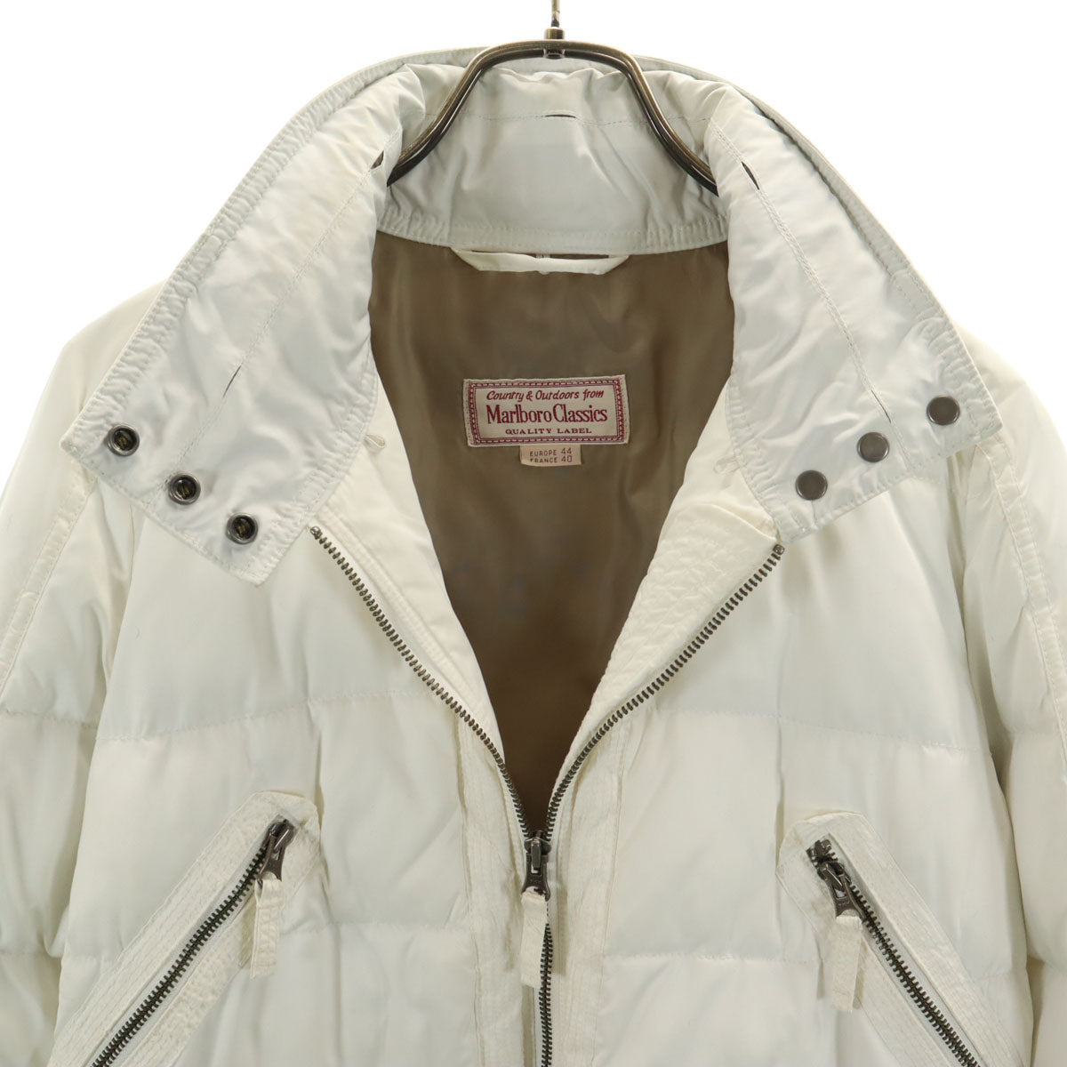 Marlboro Classics マルボロクラシック 中綿ジャケット 40 ホワイト メンズ