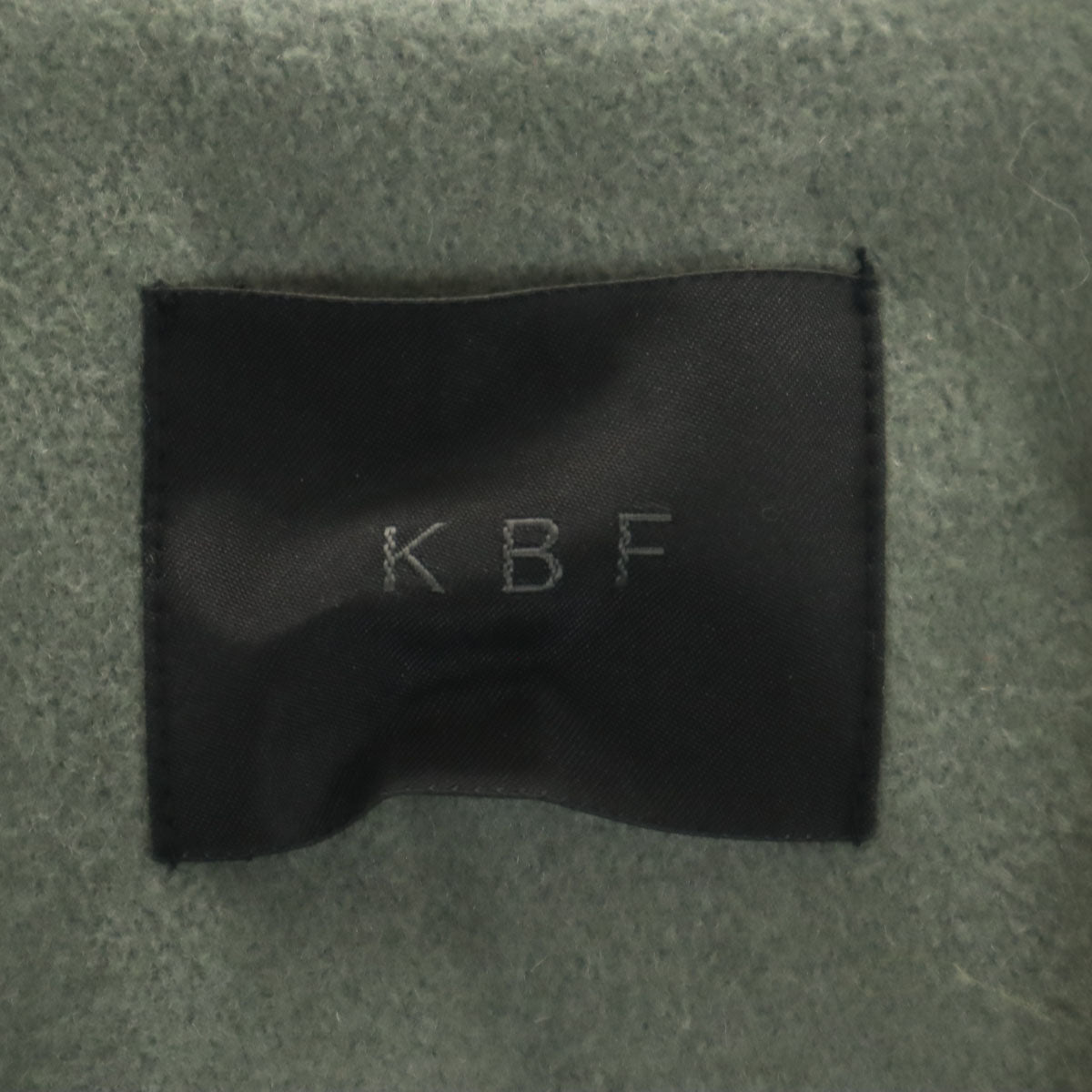 KBF ケービーエフ ノーカラーコート ONE SIZE グリーングレー レディース