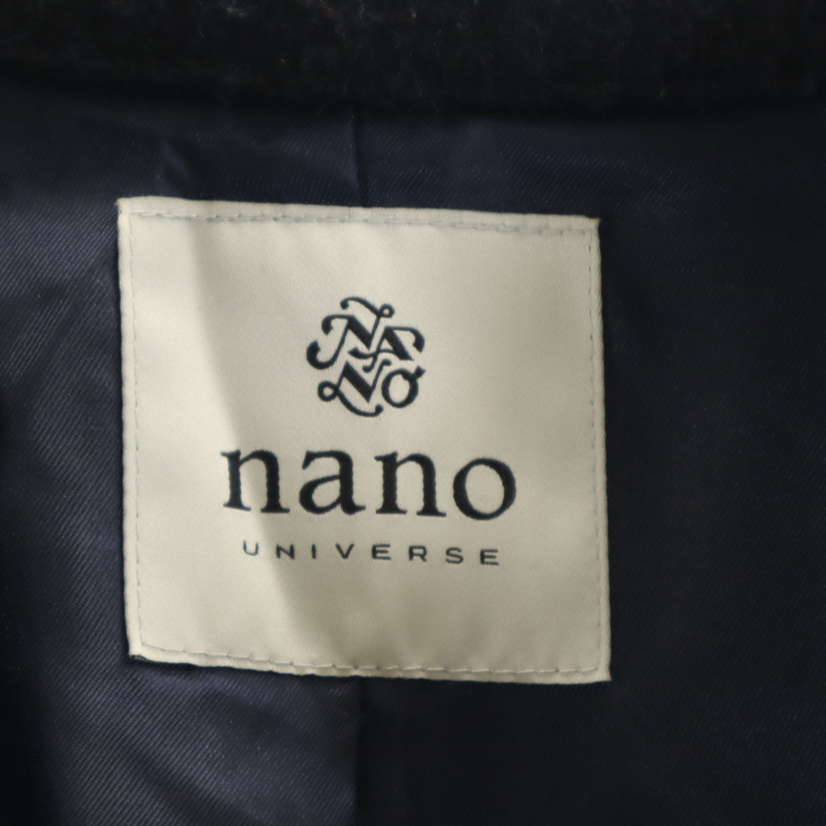 nano universe ナノユニバース チェスターコート 36 濃紺 レディース