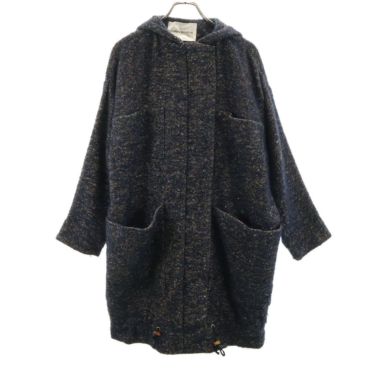 CARIN WESTER キャリンウェスター ウールコート XS ネイビー レディース