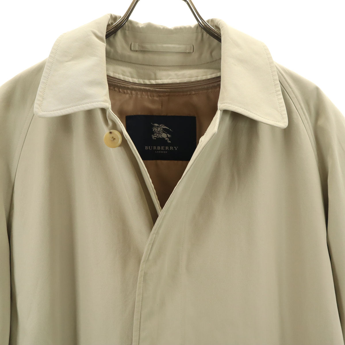 BURBERRY LONDON バーバリーロンドン 日本製 ステンカラーコート 92-170 ベージュ 三陽商会 ライナー付き メンズ