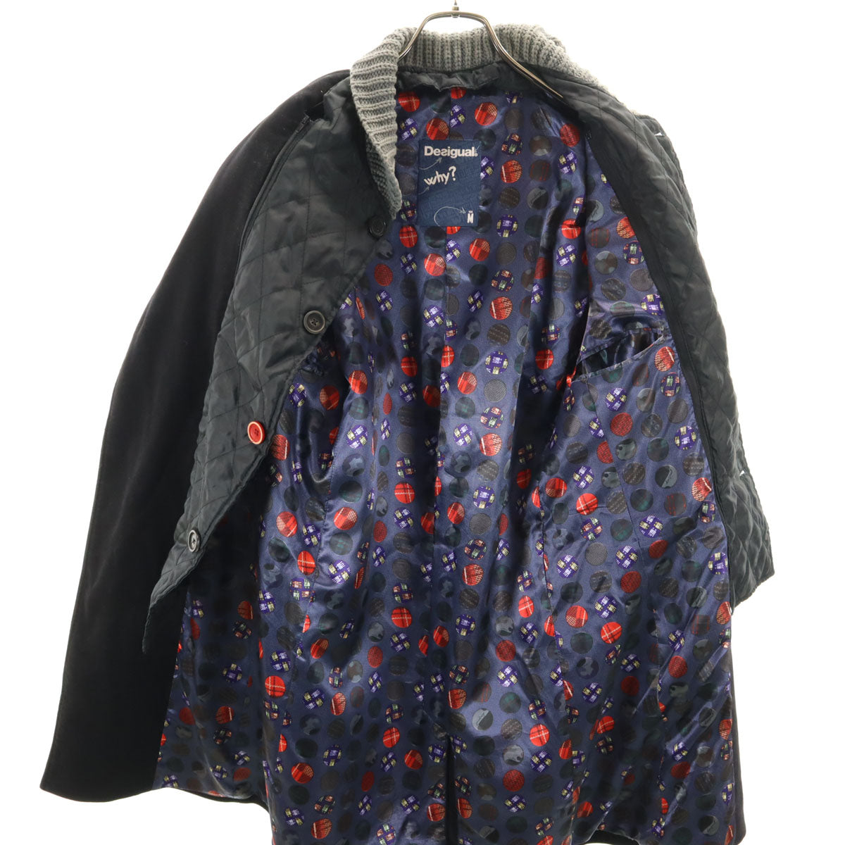 Desigual デシグアル チェスターコート M ブラック メンズ