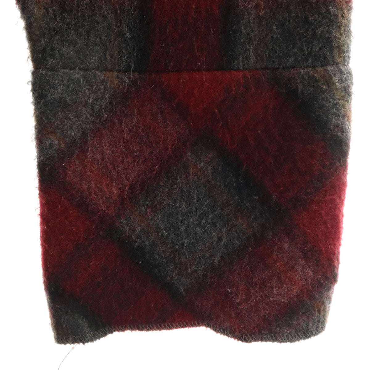 dolar 70s 80s スペイン製 ヴィンテージ チェック柄 ガウンコート M ボルドー メンズ