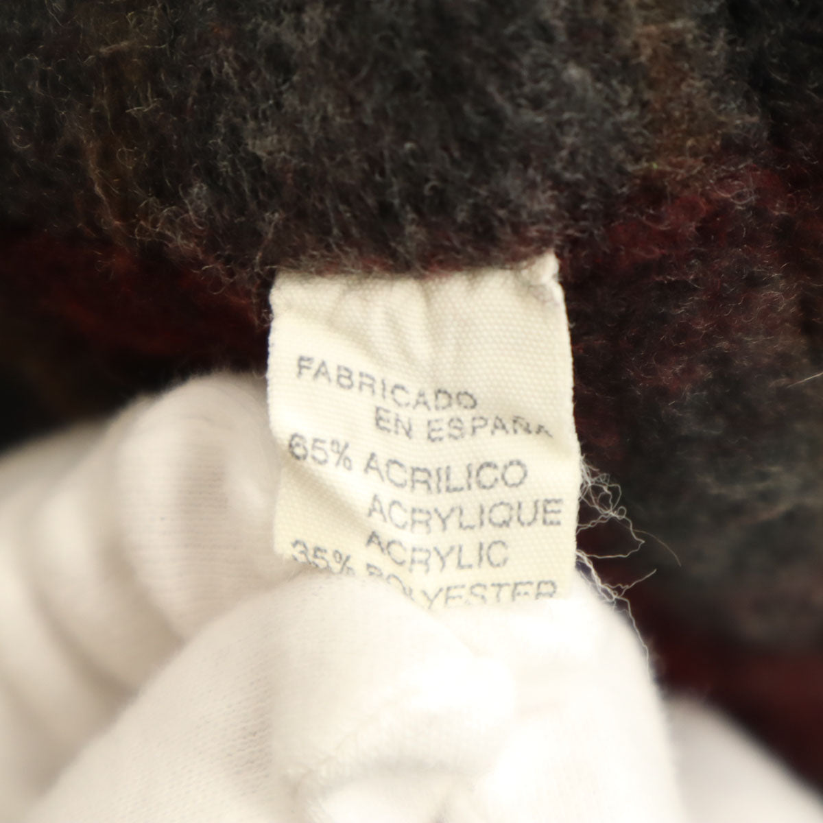 dolar 70s 80s スペイン製 ヴィンテージ チェック柄 ガウンコート M ボルドー メンズ