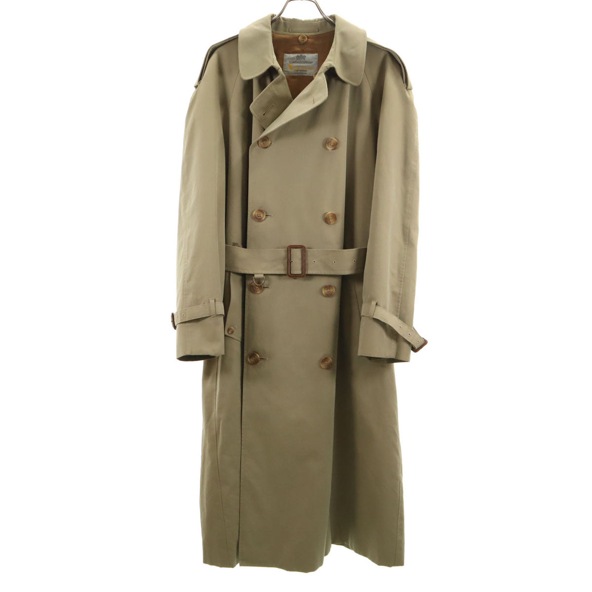 Aquascutum アクアスキュータム 90s オールド トレンチコート 42 カーキベージュ ライナー付き メンズ