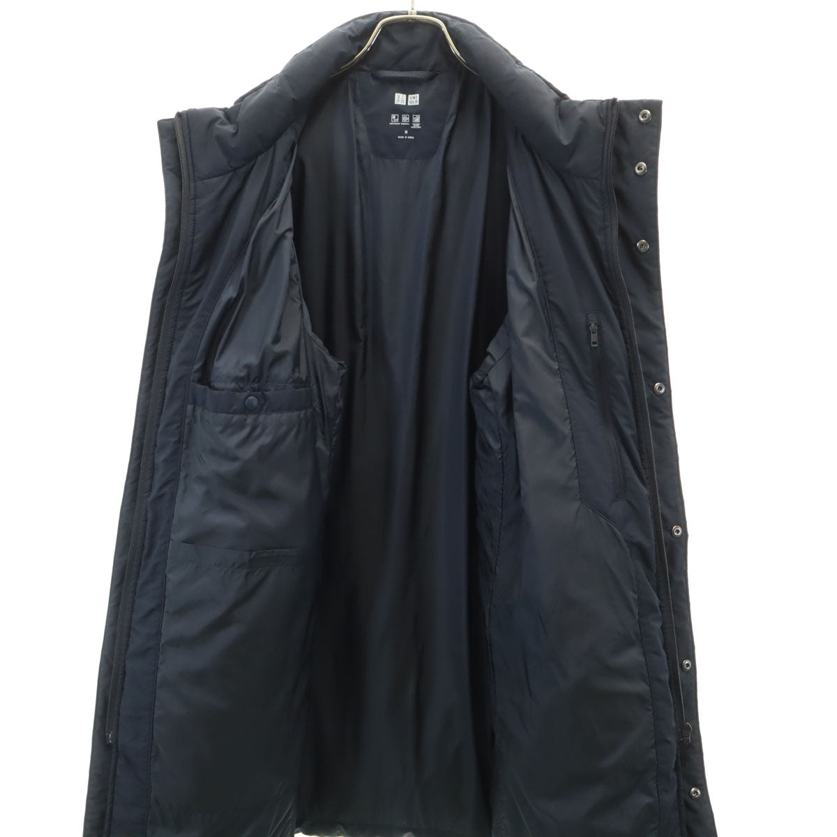 UNIQLO ユニクロ シームレス ダウンコート M ネイビー メンズ