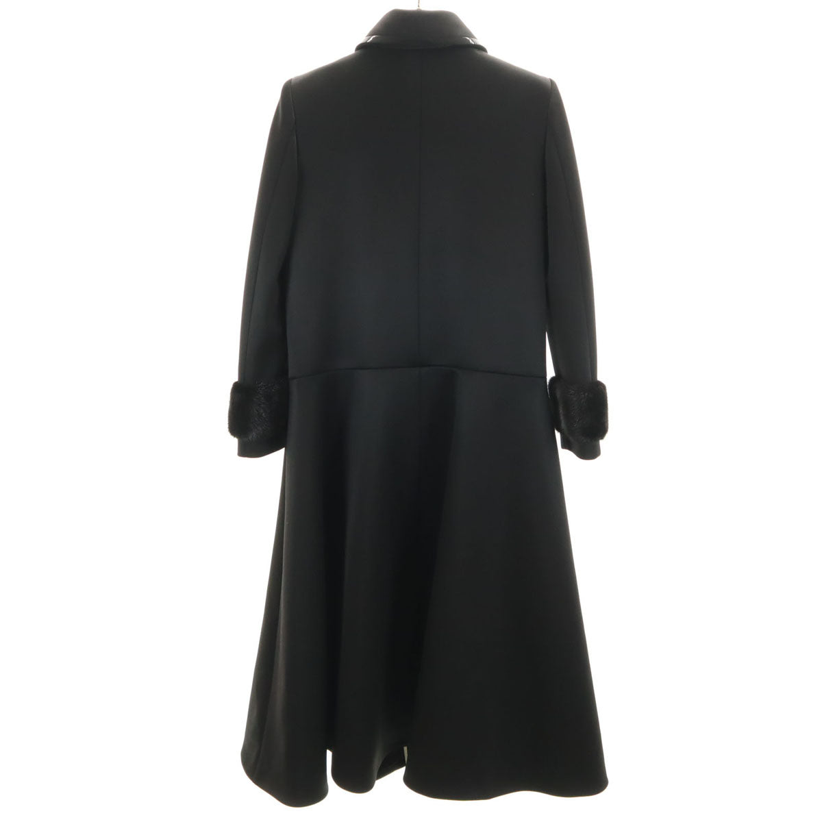 美品 FENDI フェンディ イタリア製 ミンクファー付き ロングコート 40 ブラック レディース