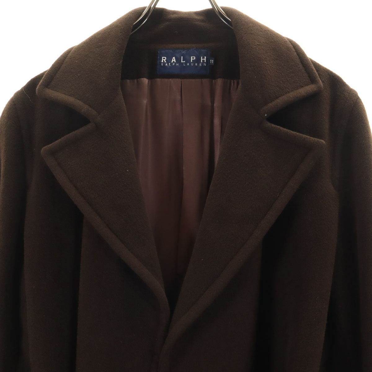 RALPH RALPH LAUREN ラルフラルフローレン 日本製 アンゴラブレンド ガウンコート 11 ブラウン レディース