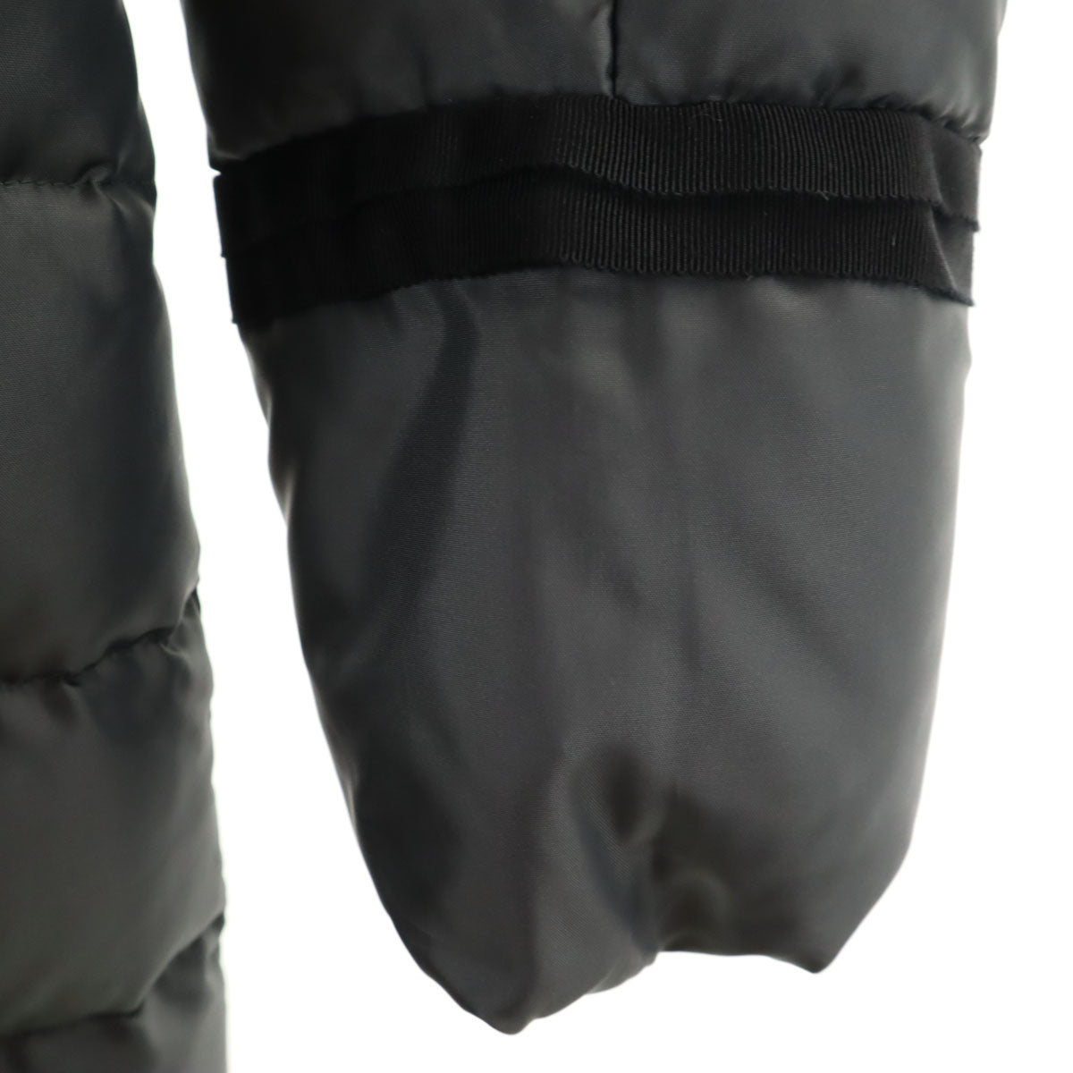 LANVIN en Bleu ランバンオンブルー ダウンコート 36 チャコールグレー ラクーンファー付き レディース