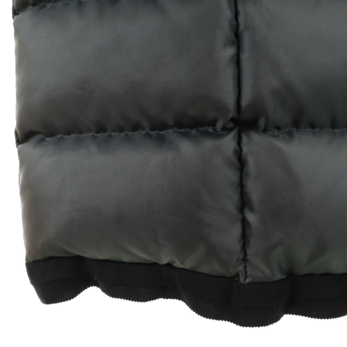 LANVIN en Bleu ランバンオンブルー ダウンコート 36 チャコールグレー ラクーンファー付き レディース