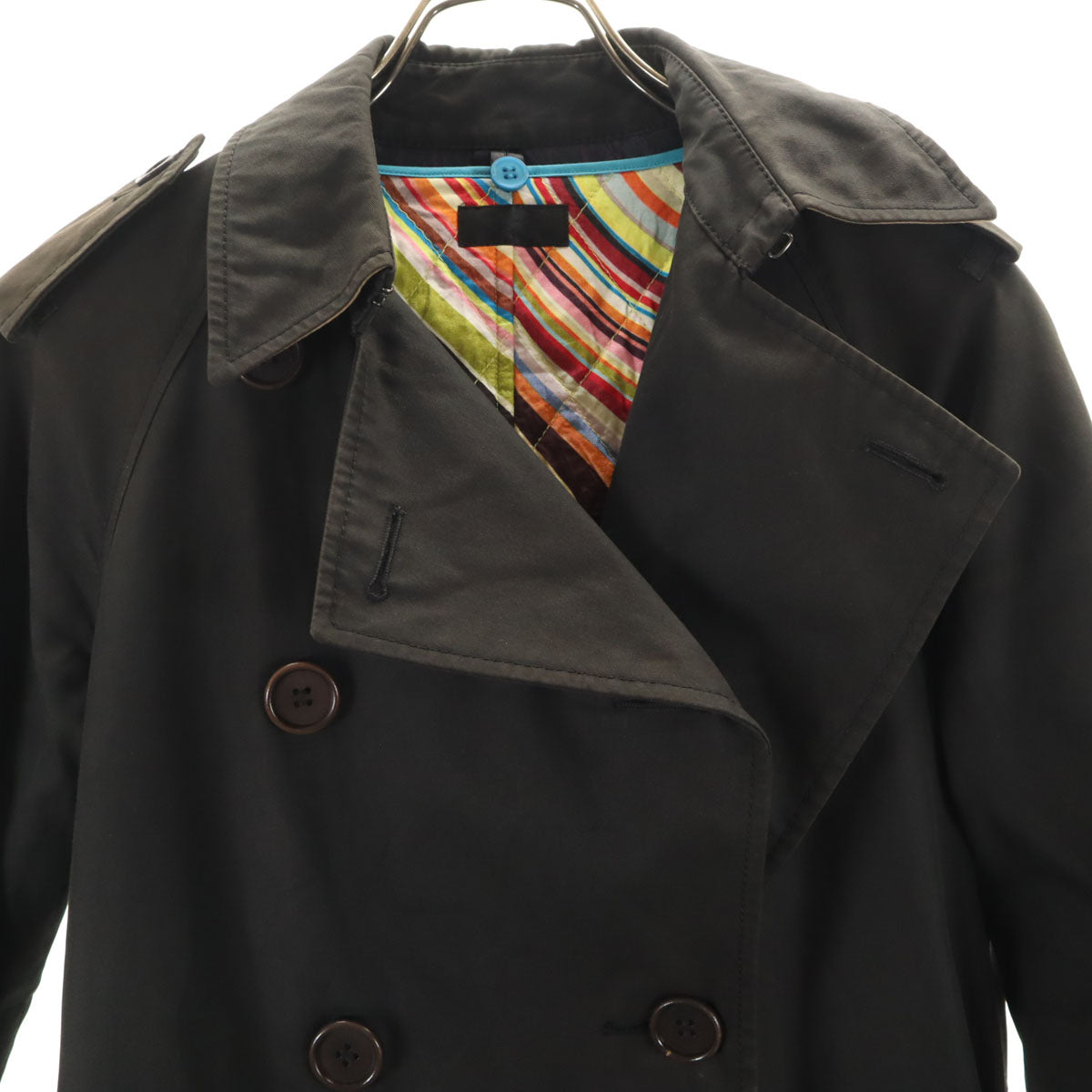 Paul Smith BLACK ポールスミス ブラック トレンチコート 40 ブラック ライナー付き レディース