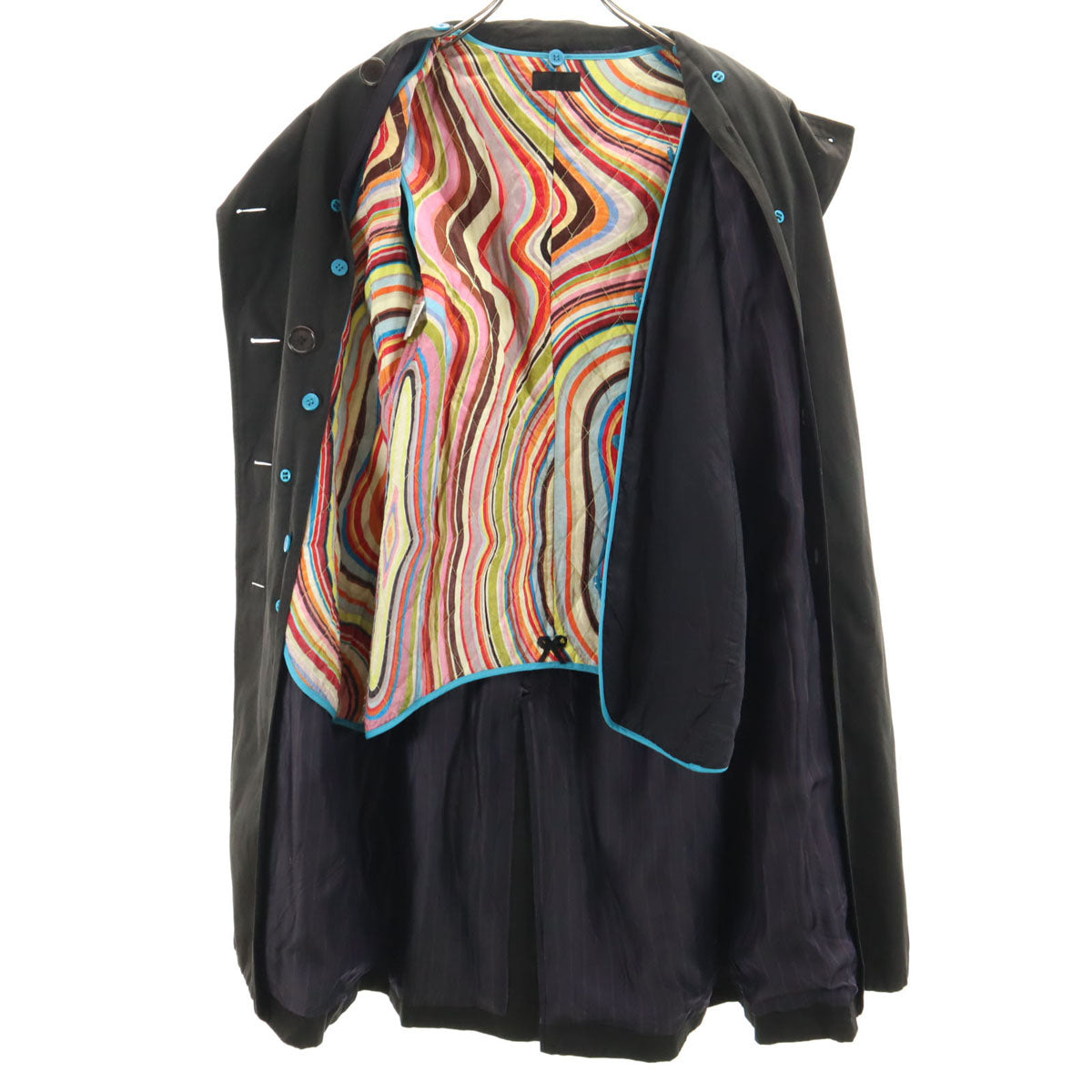 Paul Smith BLACK ポールスミス ブラック トレンチコート 40 ブラック ライナー付き レディース