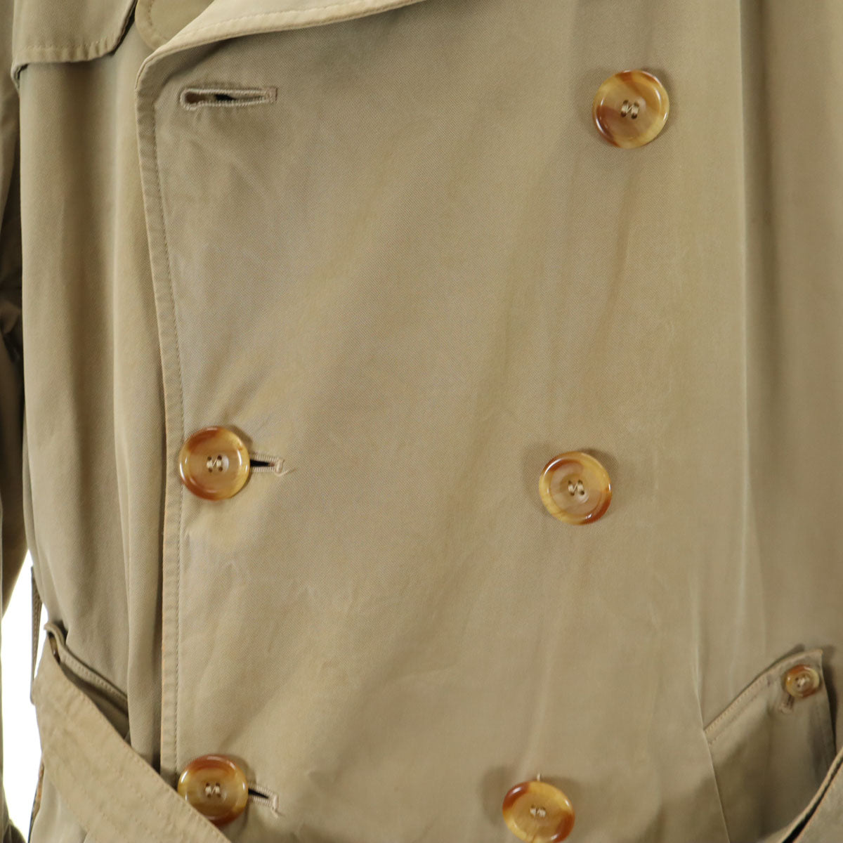 Aquascutum アクアスキュータム 70s 80s イングランド製 ヴィンテージ トレンチコート ベージュ系 ライナー付き メンズ