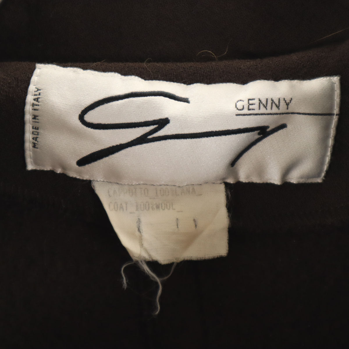 GENNY ジェニー 80s 90s イタリア製 オールド ステンカラーコート 42 ブラウン レディース