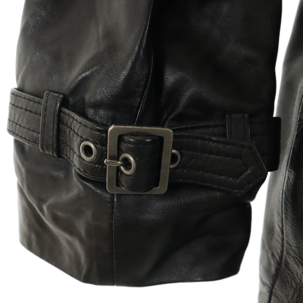 Liugoo リューグー 羊革レザー トレンチコート LL ブラック メンズ