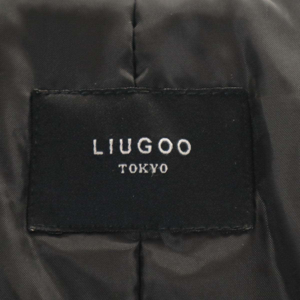 Liugoo リューグー 羊革レザー トレンチコート LL ブラック メンズ