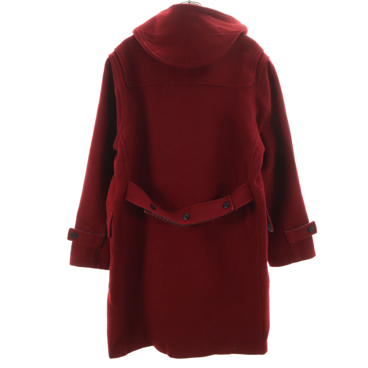 BURBERRY BLACK LABEL バーバリーブラックレーベル 日本製 ウールブレンド ダッフルコート LL レッド系 三陽商会 メンズ