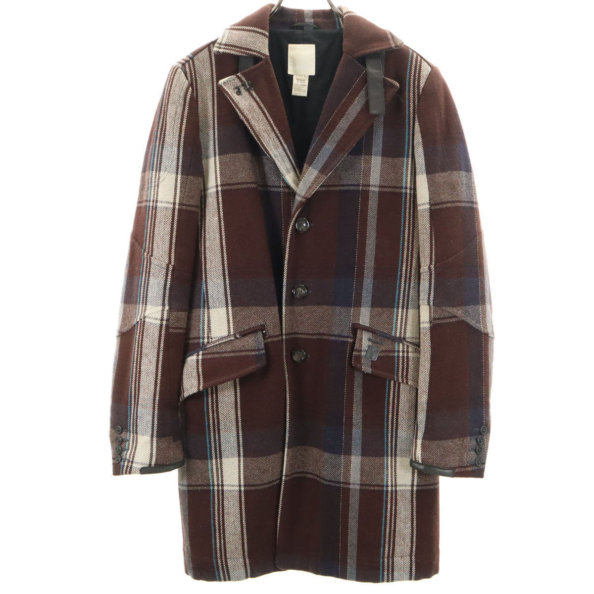 DIESEL ディーゼル チェック コート M ブラウン系 メンズ