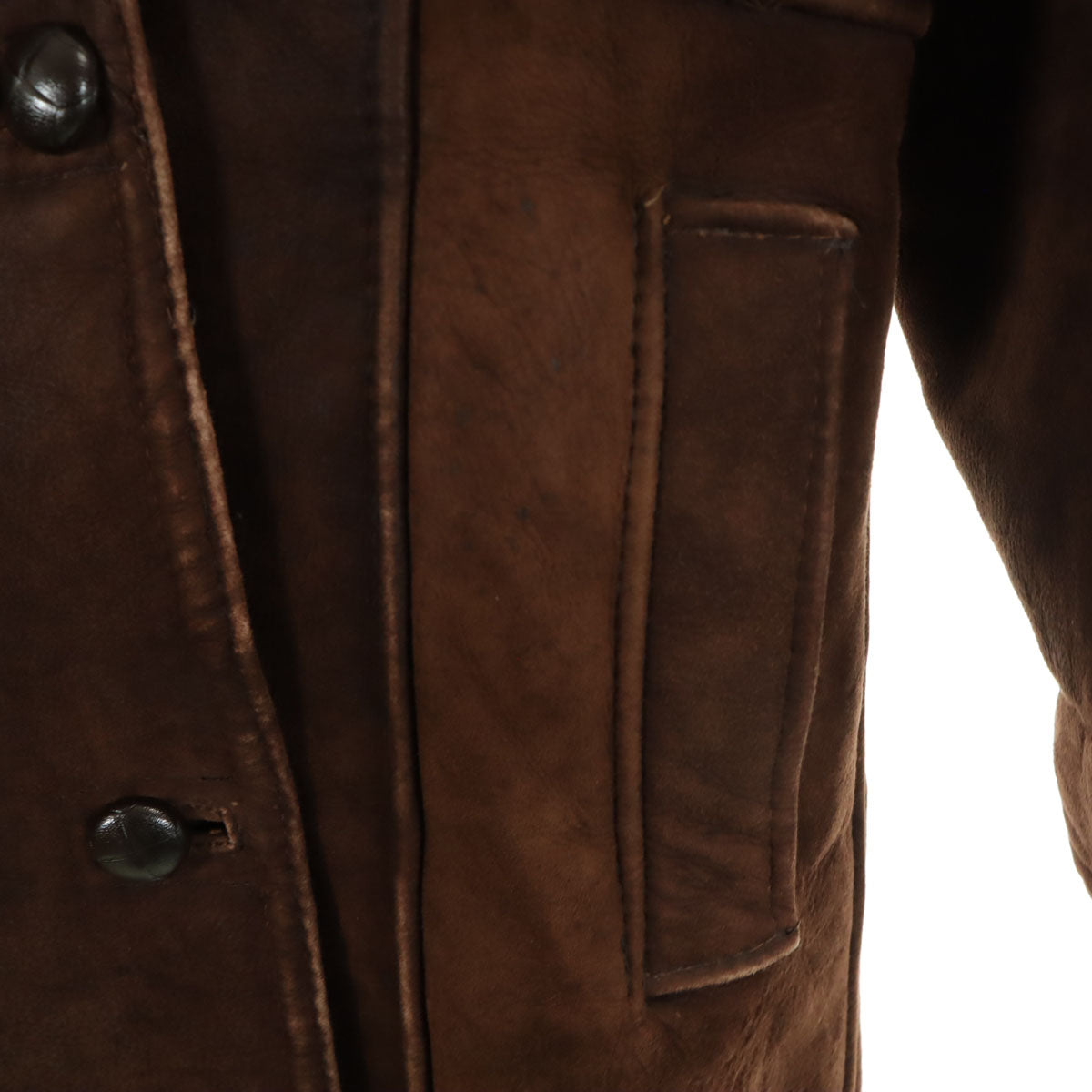 SHEEP SKINWEAR シープスキンウェア 80s イングランド製 ヴィンテージ ムートンコート 16 ブラウン レディース