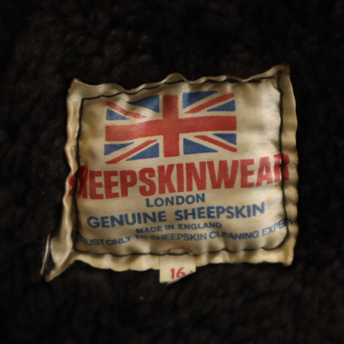 SHEEP SKINWEAR シープスキンウェア 80s イングランド製 ヴィンテージ ムートンコート 16 ブラウン レディース