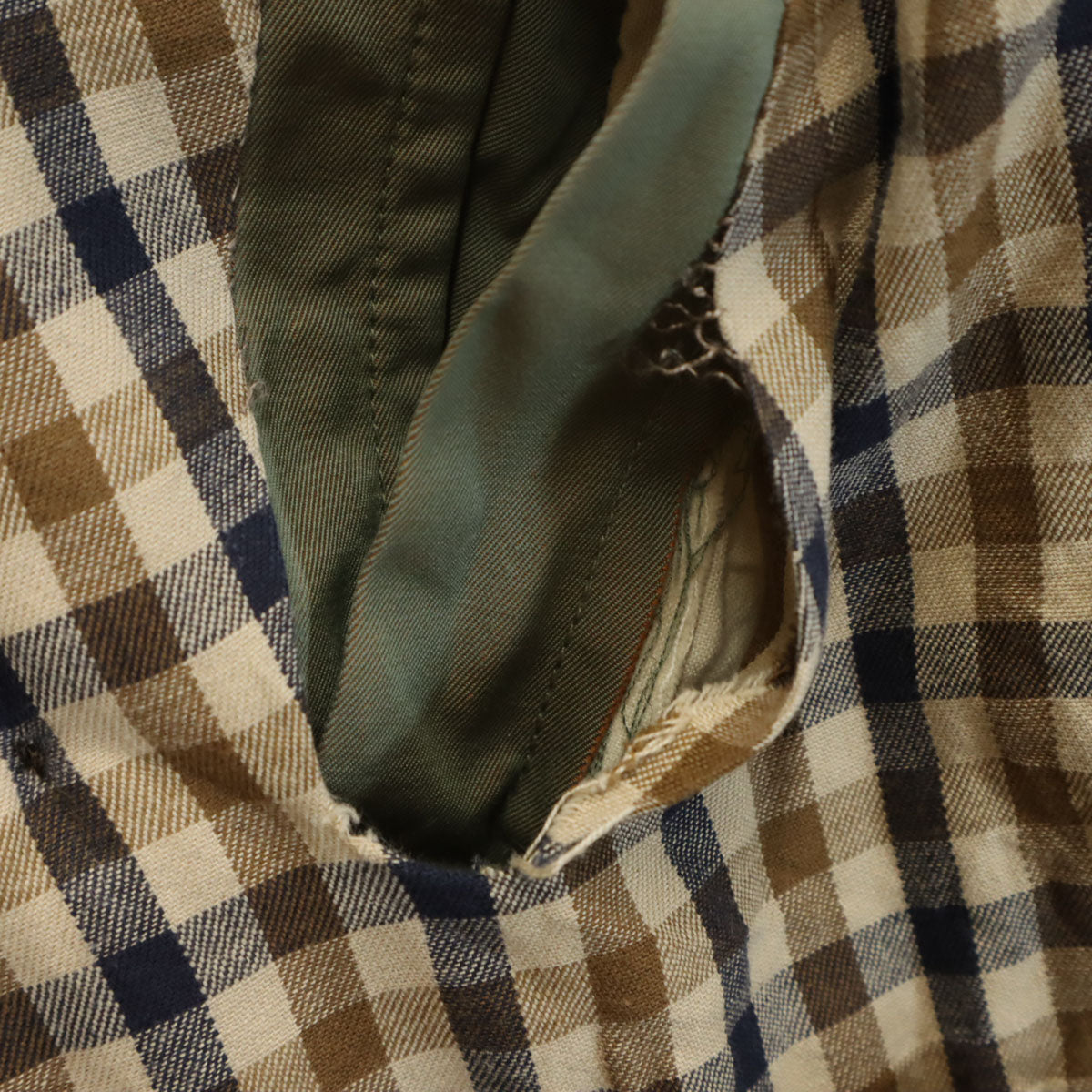Aquascutum アクアスキュータム 80s 70s イングランド製 ヴィンテージ ライナー付き トレンチコート カーキ メンズ