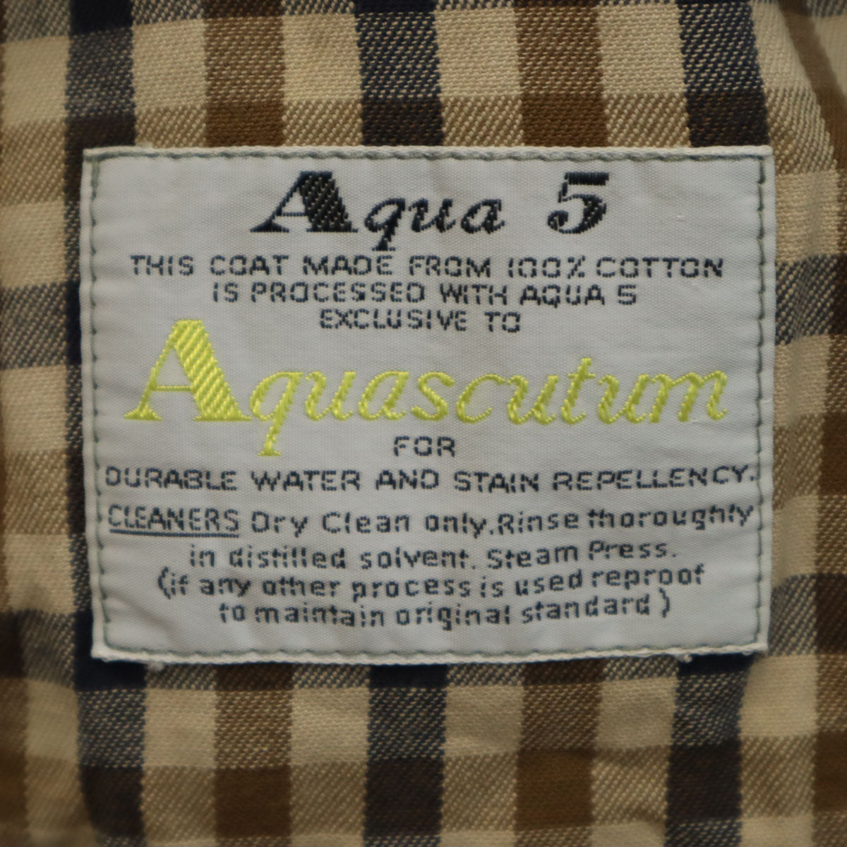Aquascutum アクアスキュータム 80s 70s イングランド製 ヴィンテージ ライナー付き トレンチコート カーキ メンズ