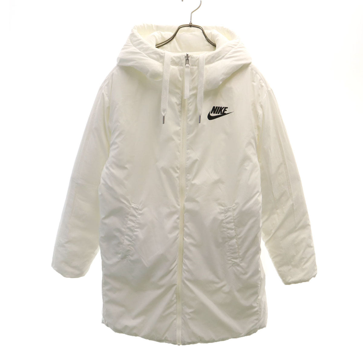 NIKE ナイキ リバーシブル 中綿コート L ホワイト レディース