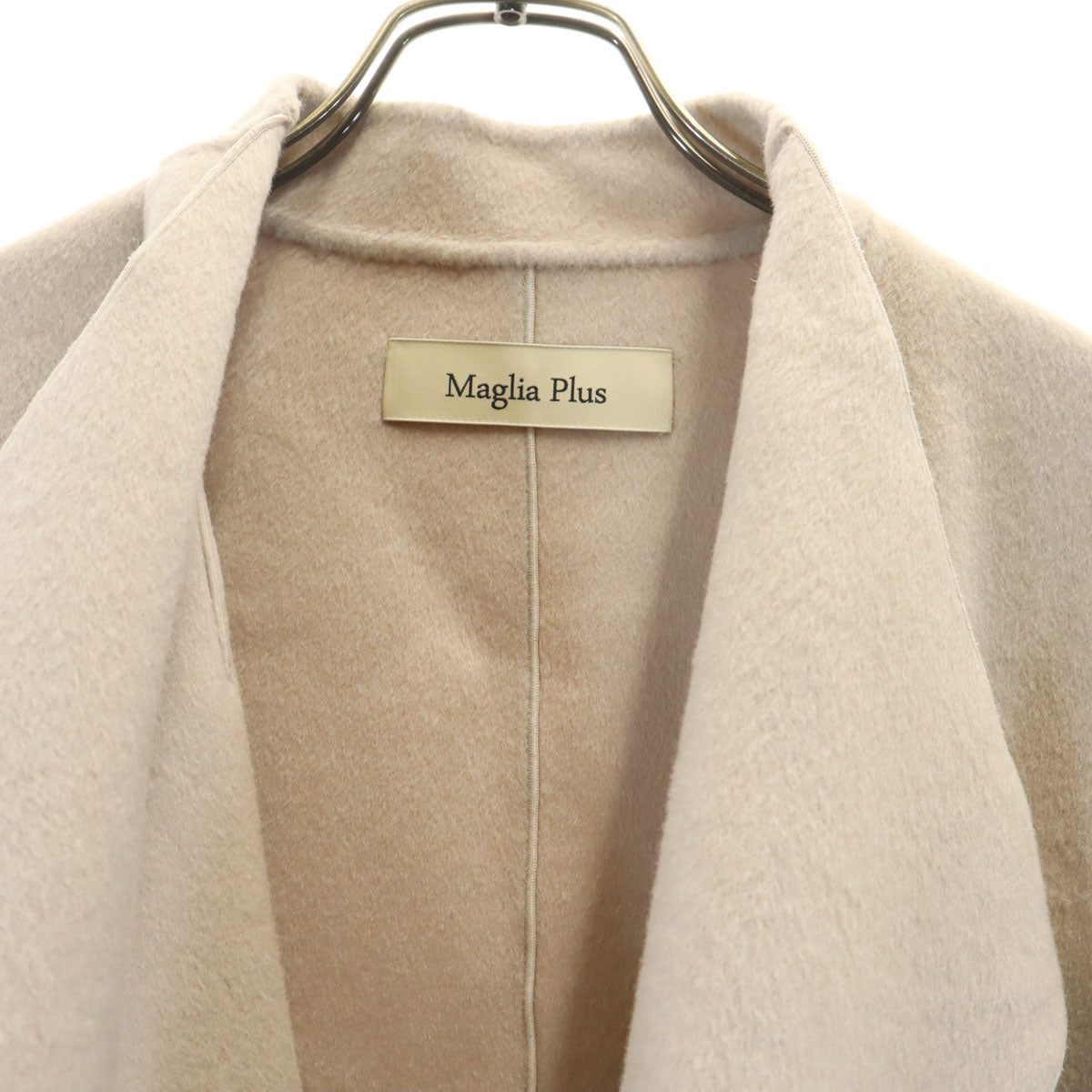 Maglia Plus マリアプラス サイドボタン ウールケープ コート F ベージュ レディース