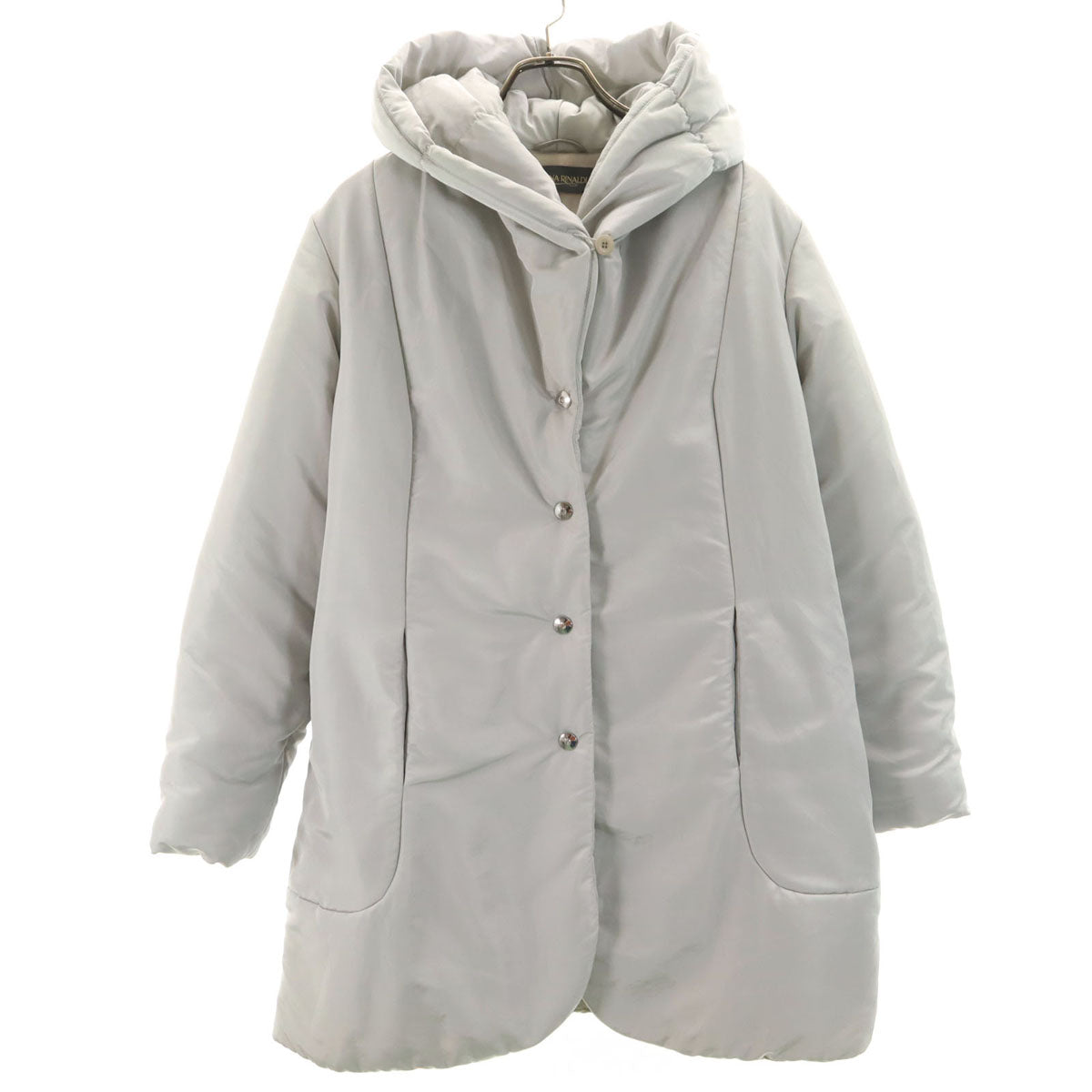 MARINA RINALDI マリナリナルディ フーデッド 中綿コート 17 グレー レディース