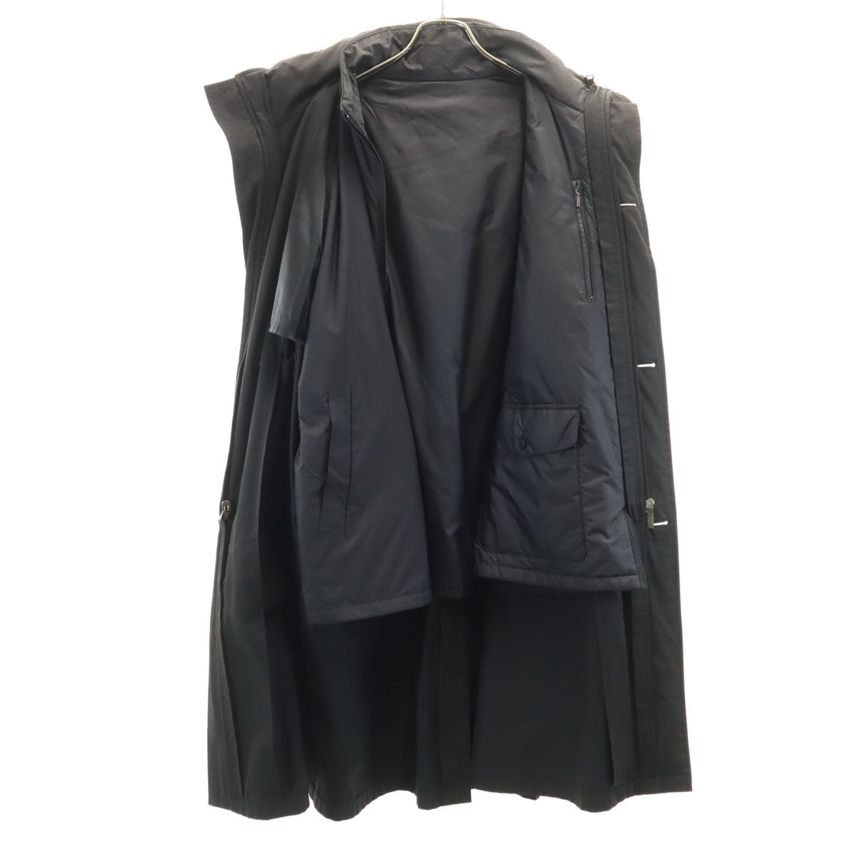BURBERRY LONDON バーバリーロンドン 日本製 スタンドカラー コート M チャコールブラック ライナー付き 三陽商会 メンズ
