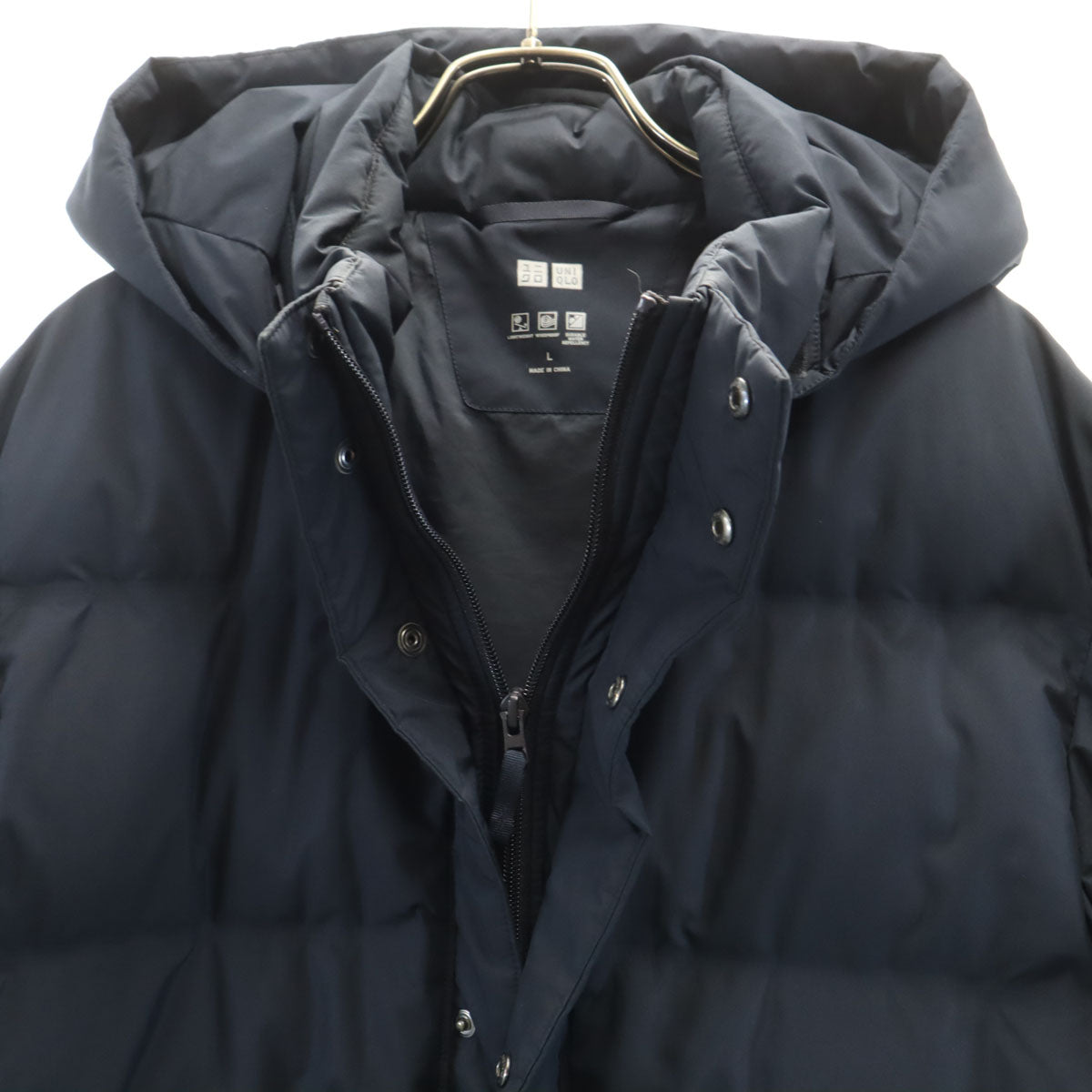 UNIQLO ユニクロ シームレス ダウンコート L ネイビー メンズ