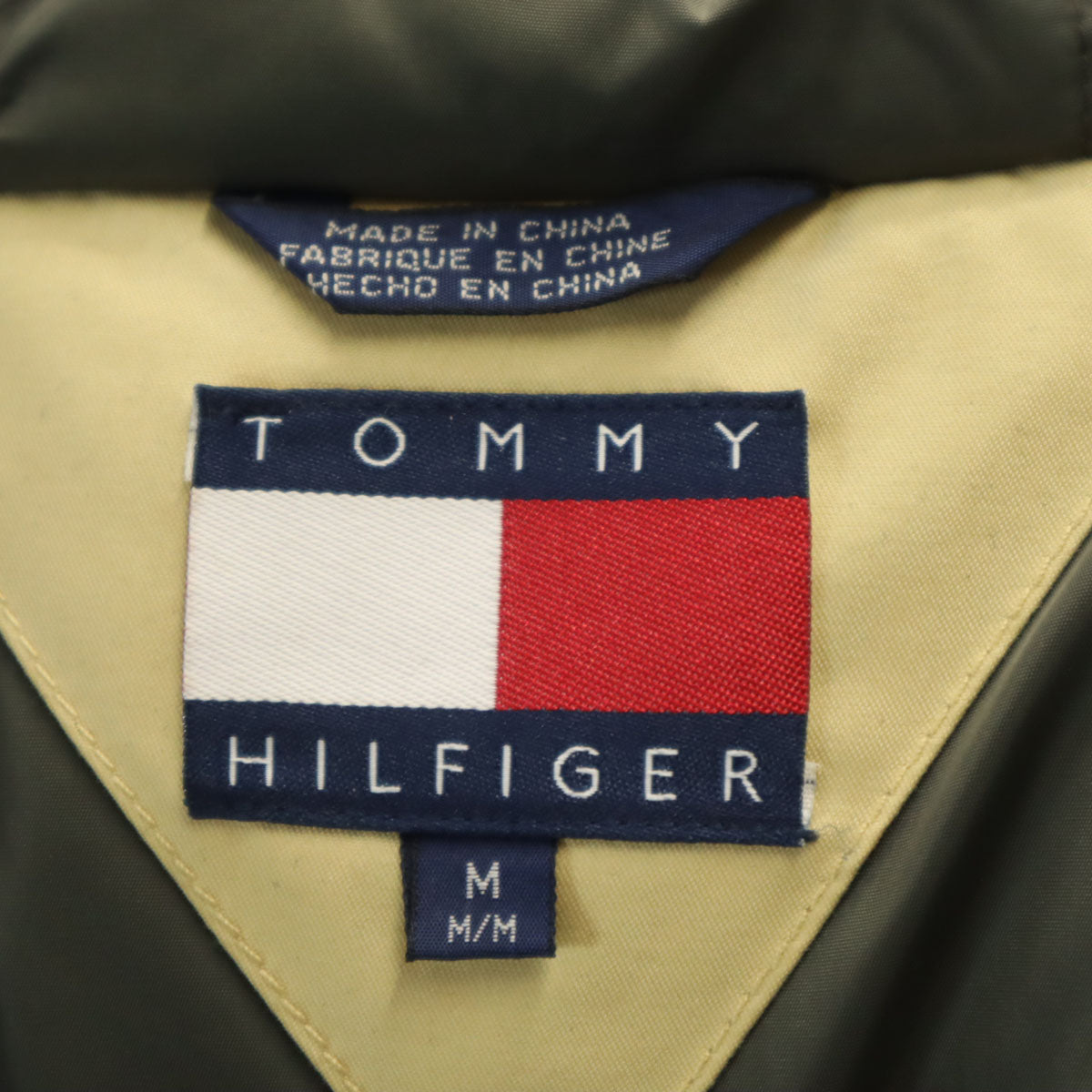 TOMMY HILFIGER トミーヒルフィガー 90s オールド ダウンジャケット M イエロー系 メンズ