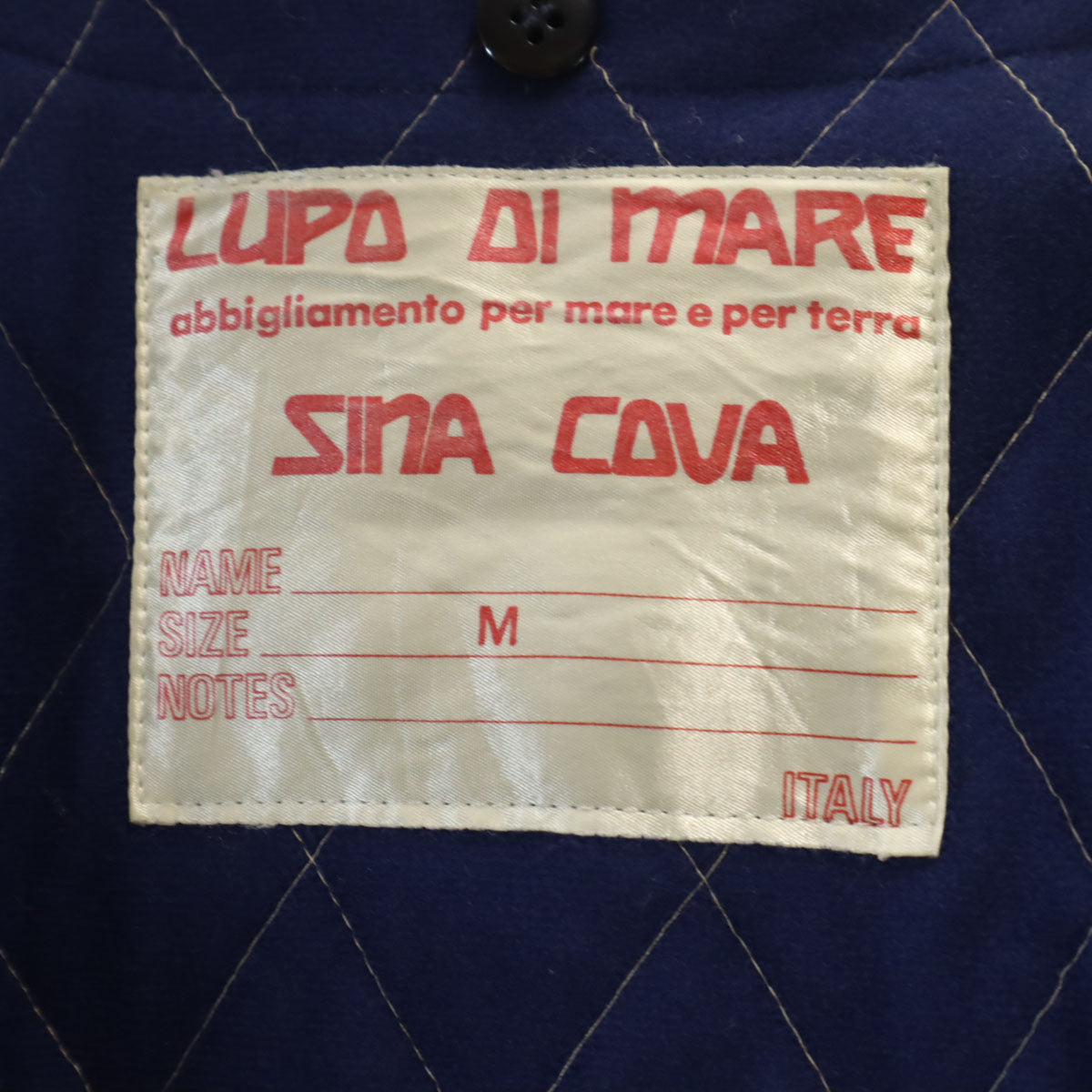 SINA COVA シナコバ 90s 日本製 オールド ステンカラーコート M ネイビー 中綿ライナー付き メンズ