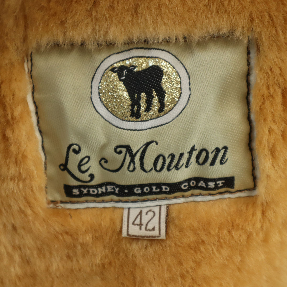 LE MOUTON ルムートン 70s 80s ヴィンテージ ムートンコート 42 ベージュ系 レディース