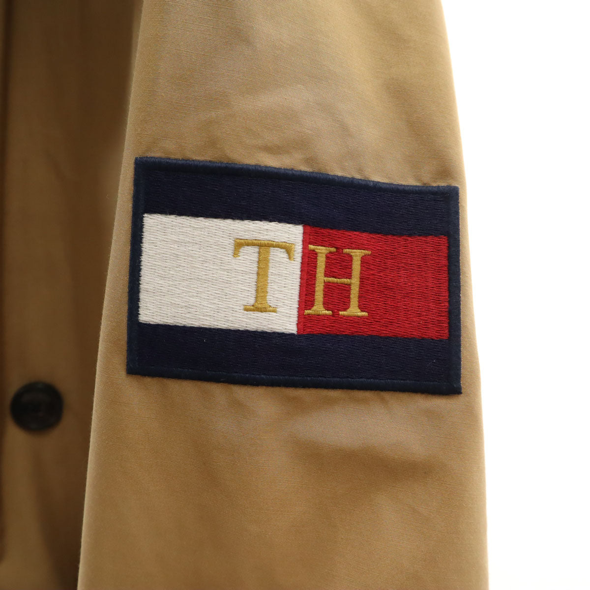 未使用 TOMMY HILFIGER トミーヒルフィガー フーデット トレンチコート M ベージュ メンズ