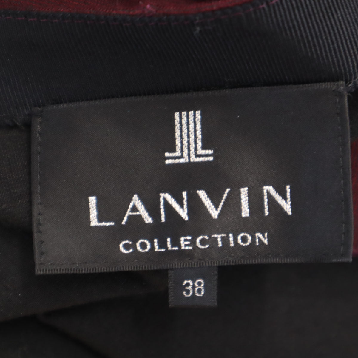 LANVIN LA COLLECTION ランバンコレクション 日本製 長袖 アンサンブル 38 ボルドー レディース