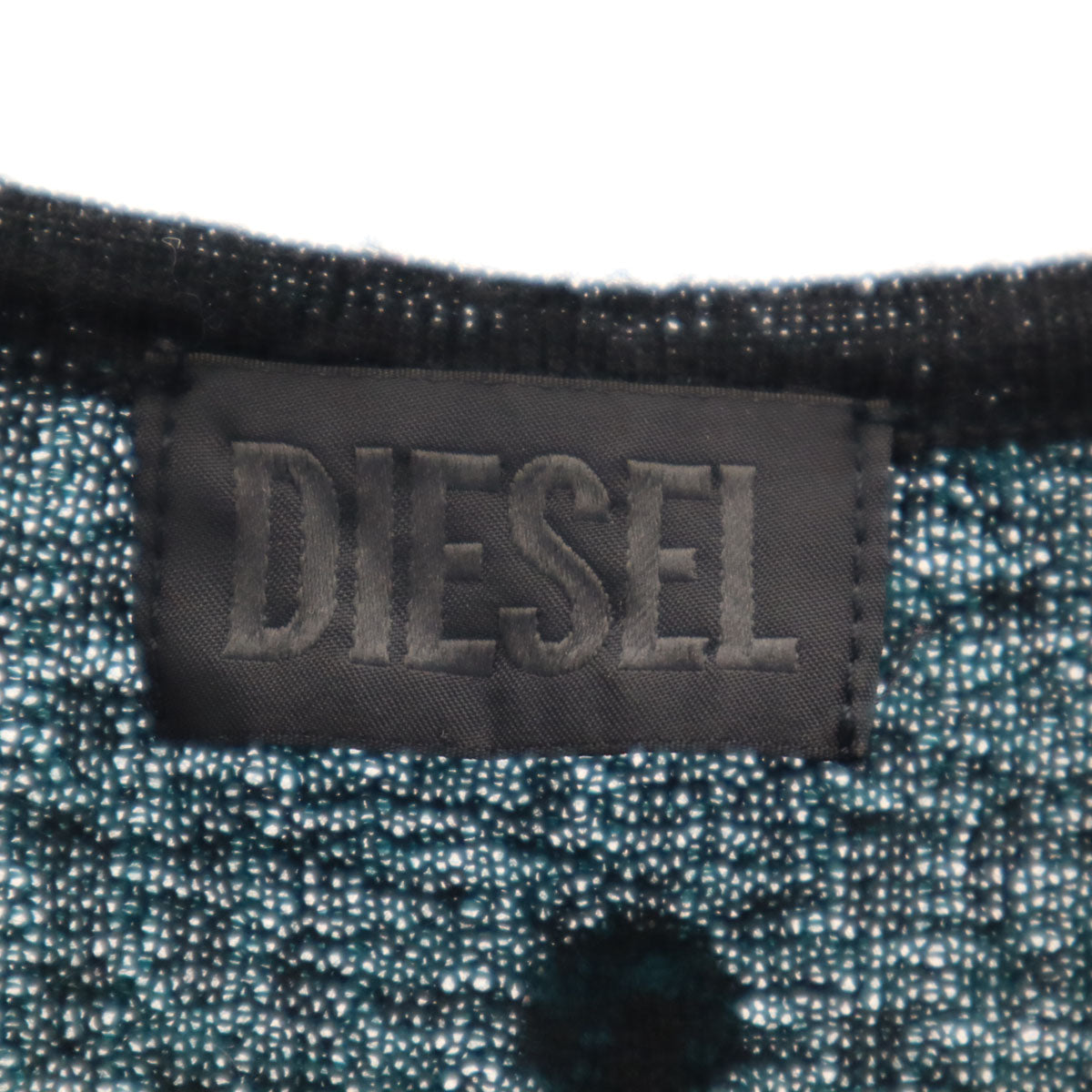 DIESEL ディーゼル イタリア製 長袖 ドレープ ニット S グリーン レディース