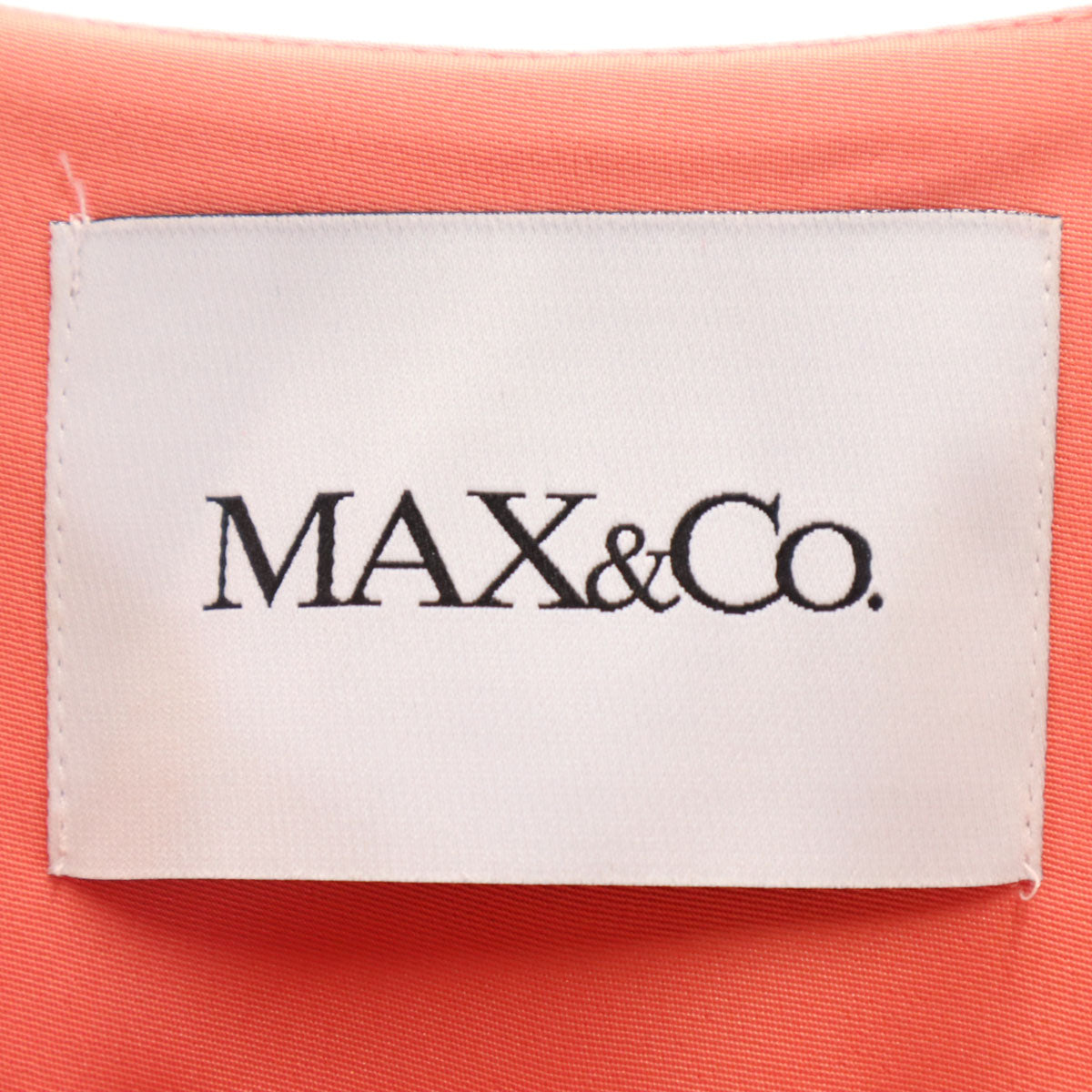 MAX&CO マックスアンドコー ノーカラー コート 42 アプリコット レディース