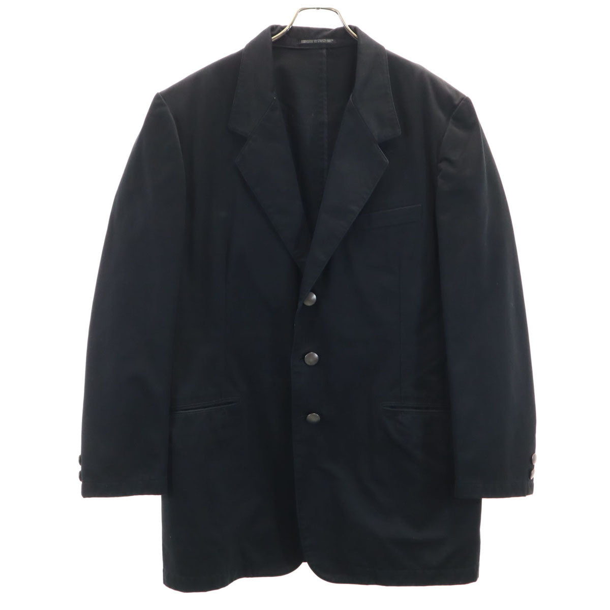 Yohji Yamamoto POUR HOMME ヨウジヤマモトプールオム 日本製 チェスターコート 2 ブラック メンズ