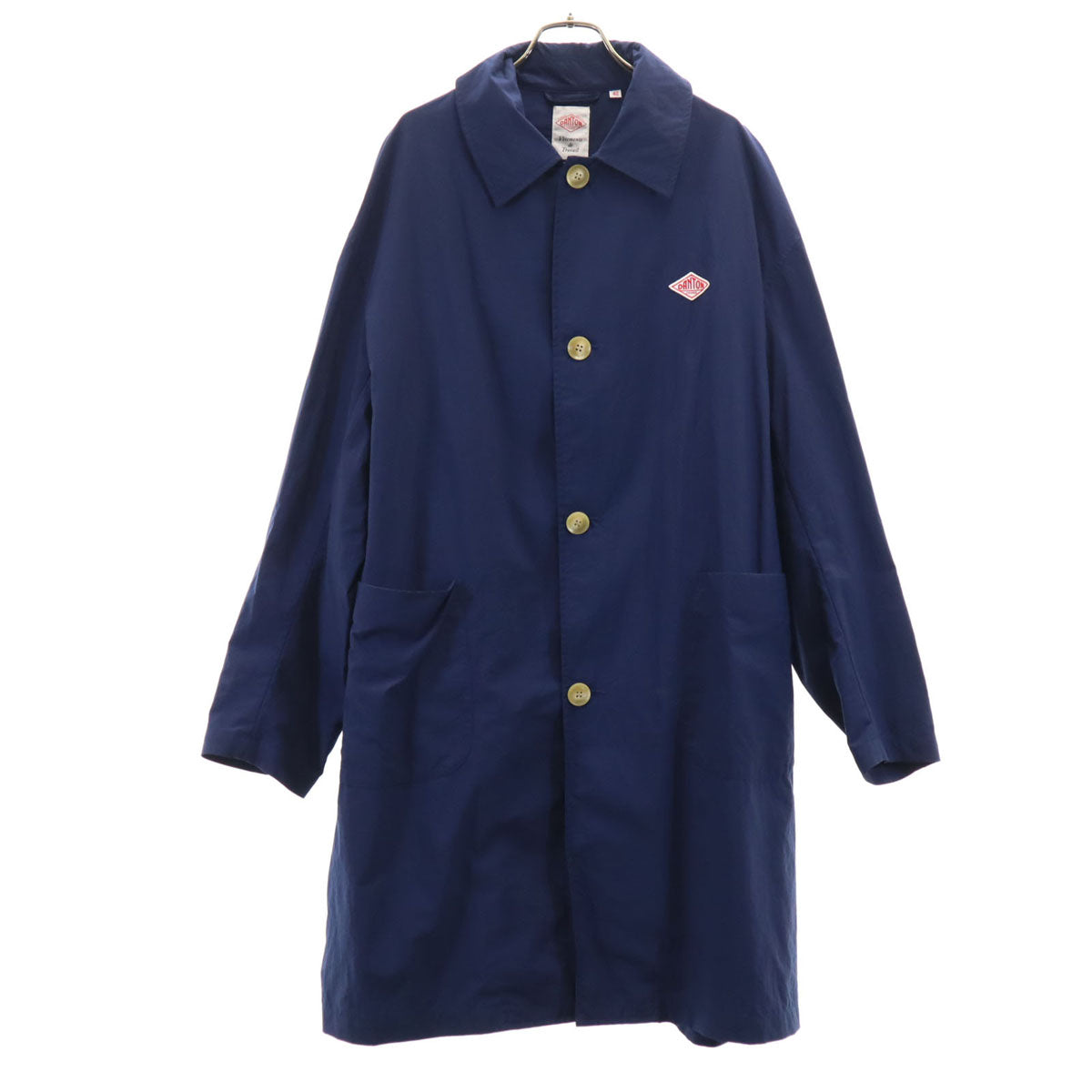 Danton ダントン 日本製 ナイロンタフタ ロング コート 42 ネイビー メンズ