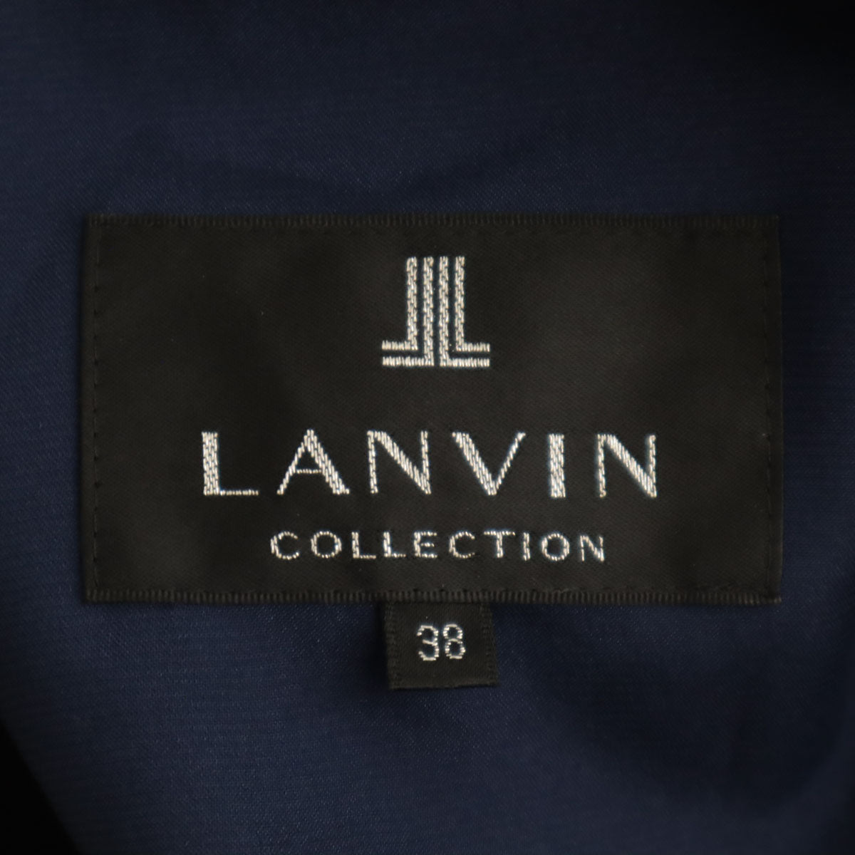 LANVIN LA COLLECTION ランバンコレクション 日本製 ノースリーブ ワンピース 38 ブラック レディース