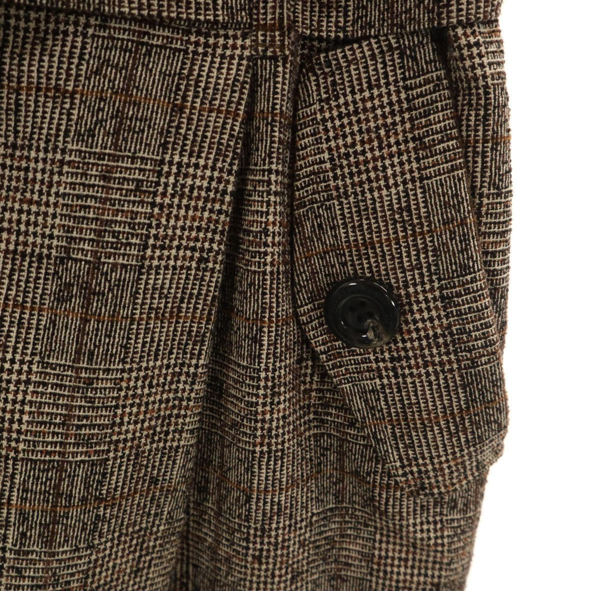 美品 BLUE LABEL CRESTBRIDGE ブルーレーベルクレストブリッジ グレンチェック キャミワンピース 36 ブラウン レディース